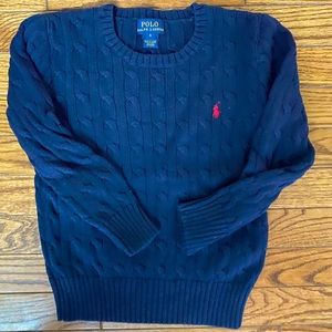 Boys Polo Ralph Lauren navy sweater, size 6.
